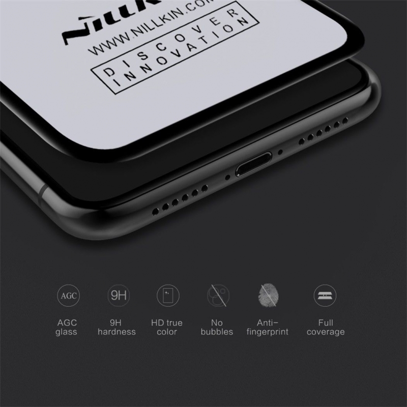 Miếng Dán Kính Cường Lực Full iPhone Xs Max Hiệu Nillkin 3D CP+ Max có khả năng chịu lực cao, chống dầu, hạn chế bám vân tay cảm giác lướt cũng nhẹ nhàng hơn.